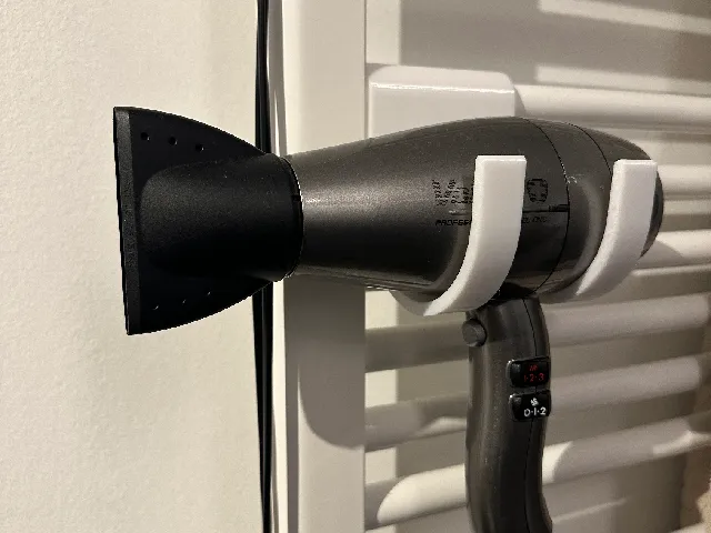 Hair Dryer Holder for 25 mm Towel Radiator