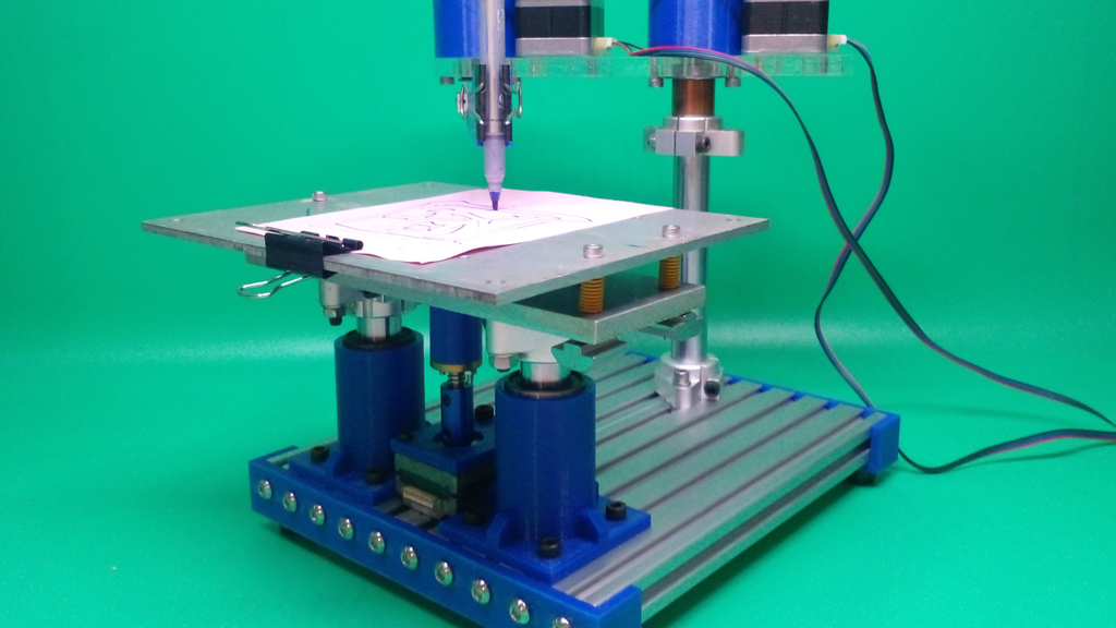 Homemade Scara Robot Arm Plotter Draw DIY Z Axis Slide
