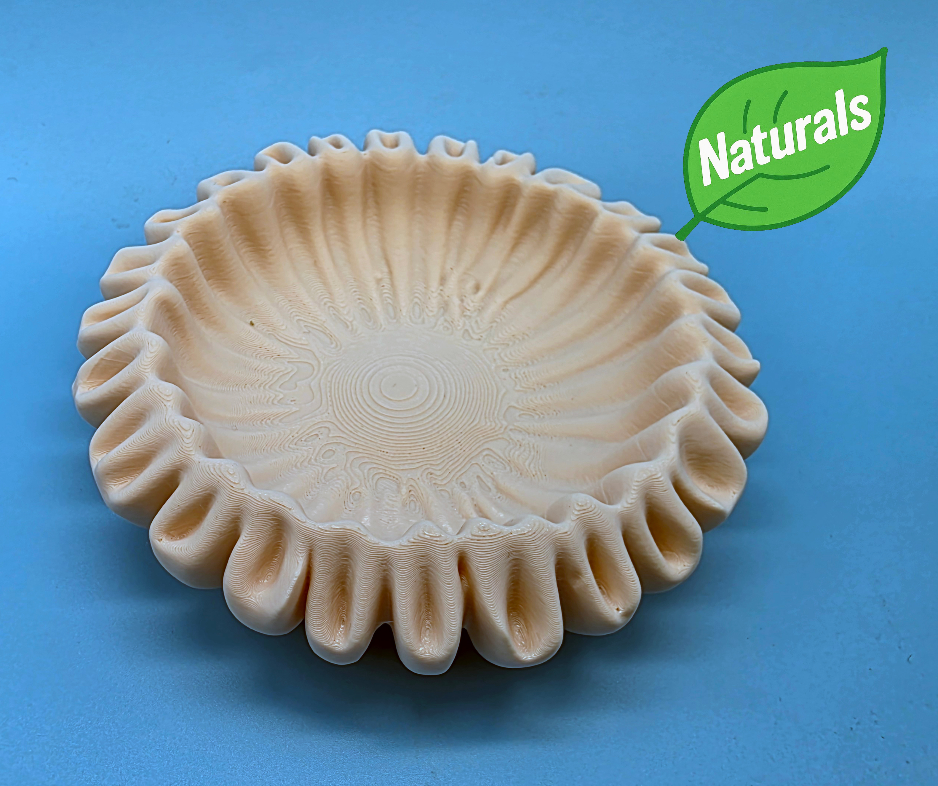 Round Coral Dish #1 - Naturals Collection (Flat Bottom)
