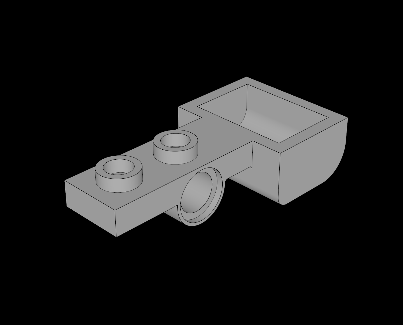 Lego Compatible (88289.dat) Plate  1 x  2 with Hole and Bucket