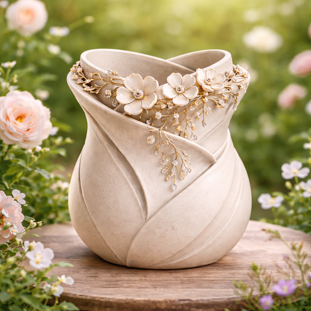 Elegant Twisted Flower Vase | Decorative Floral Vase STL | Modern Home Decor Planter 3D Print