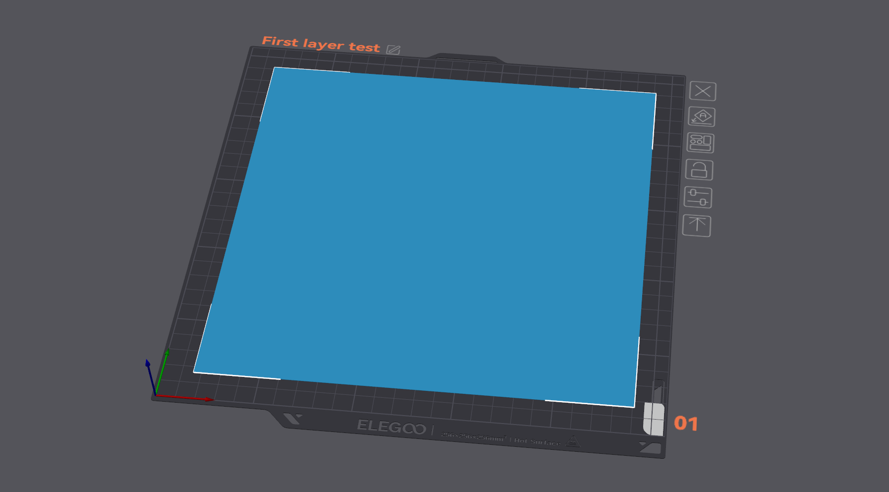 225mm first layer test