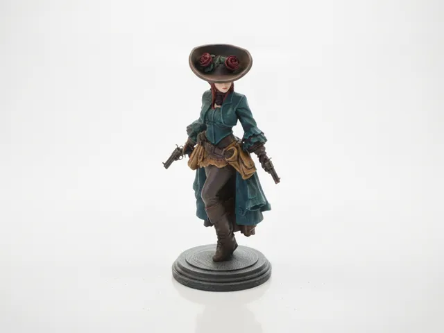 Wild West Lady Figurine Female Western 3D Printable