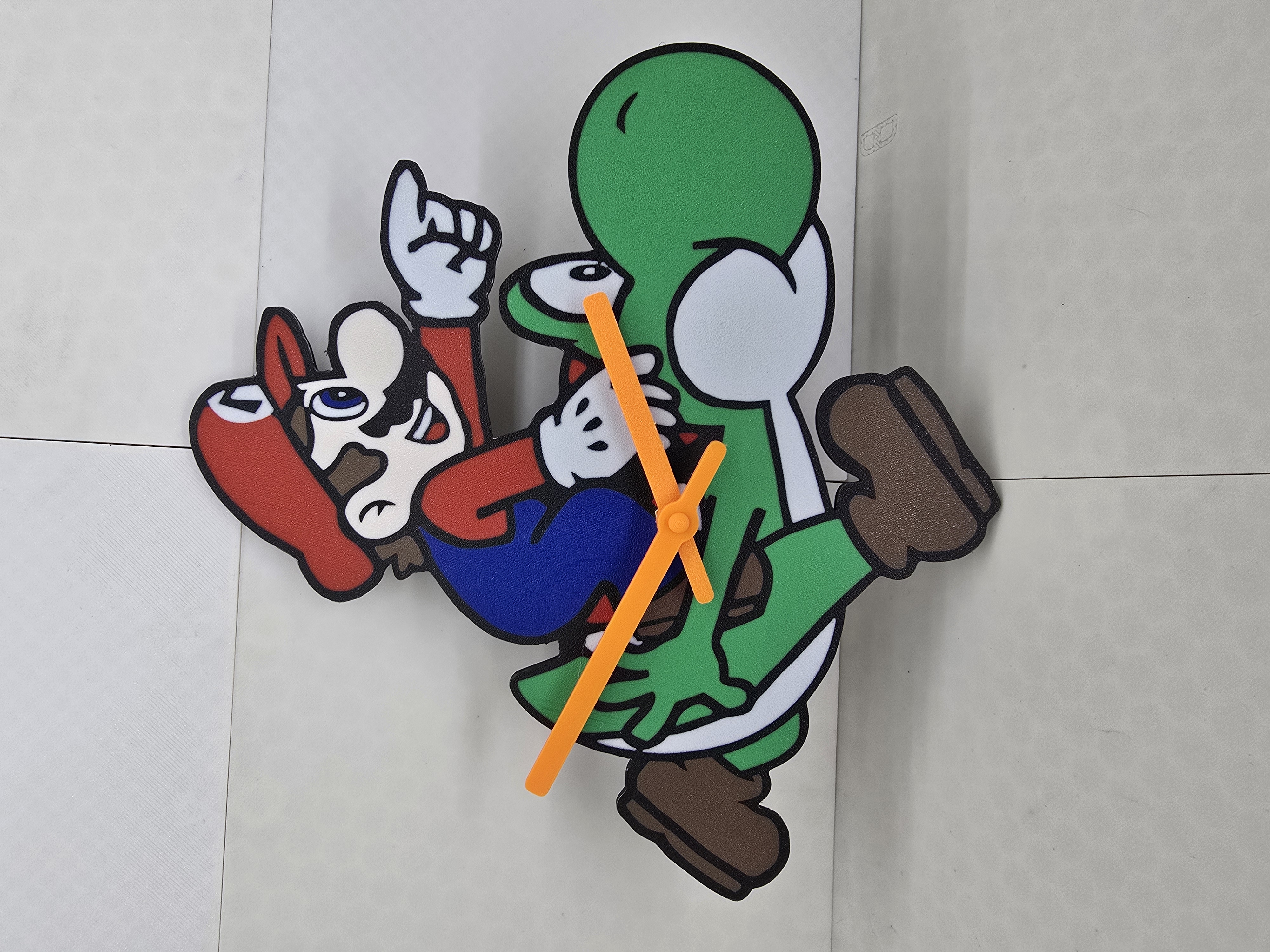 Mario Riding Yoshi Clock