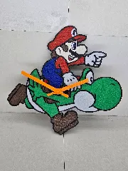 Mario Riding Yoshi Clock