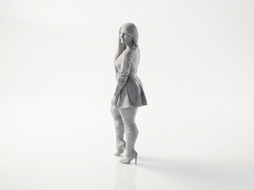 Smiley Lady Female Figurine 3D Printable