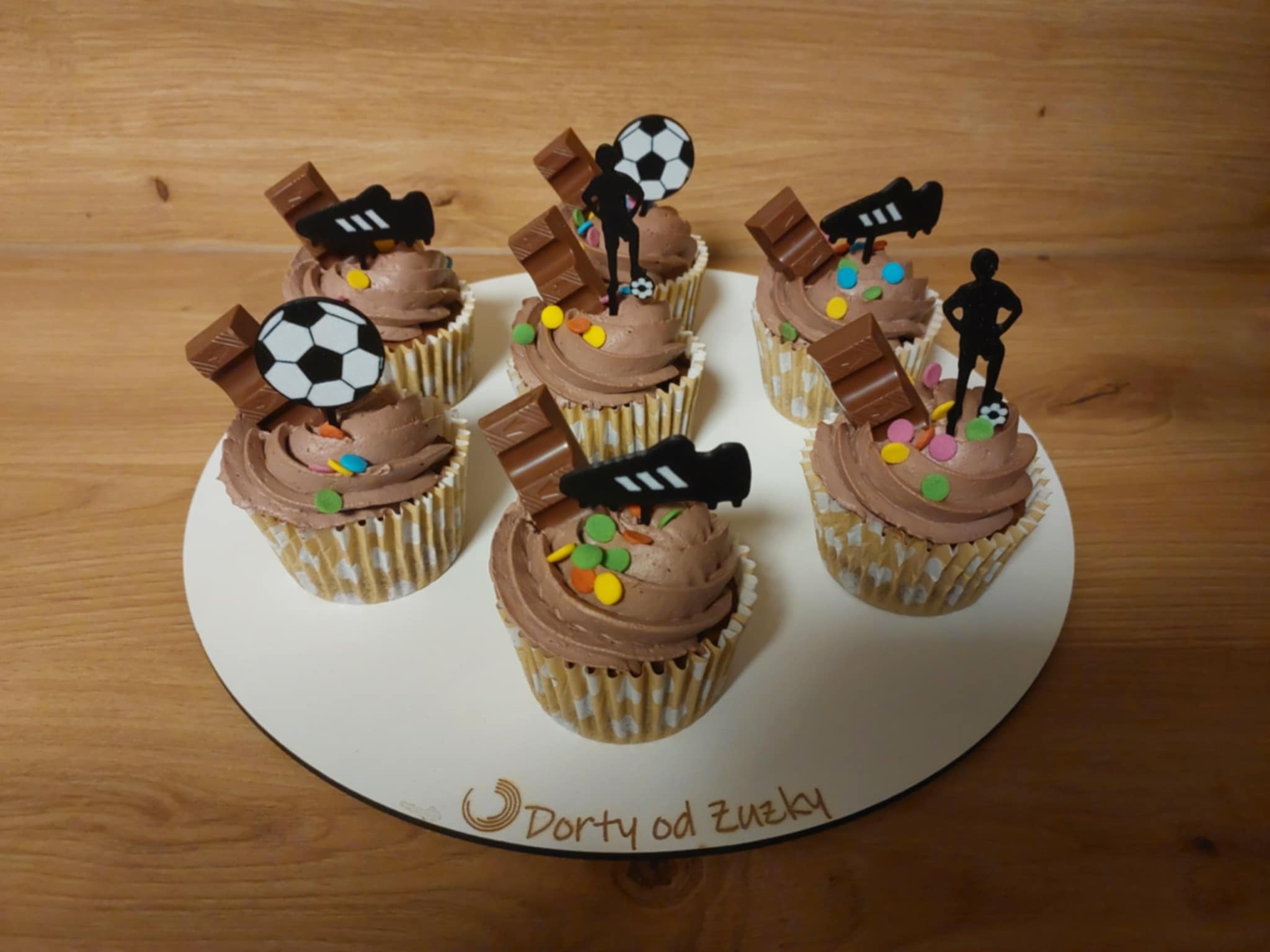 cupcake muffin football soccer topper