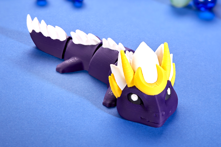 Moon Dragon - Articulated Keychain Figure