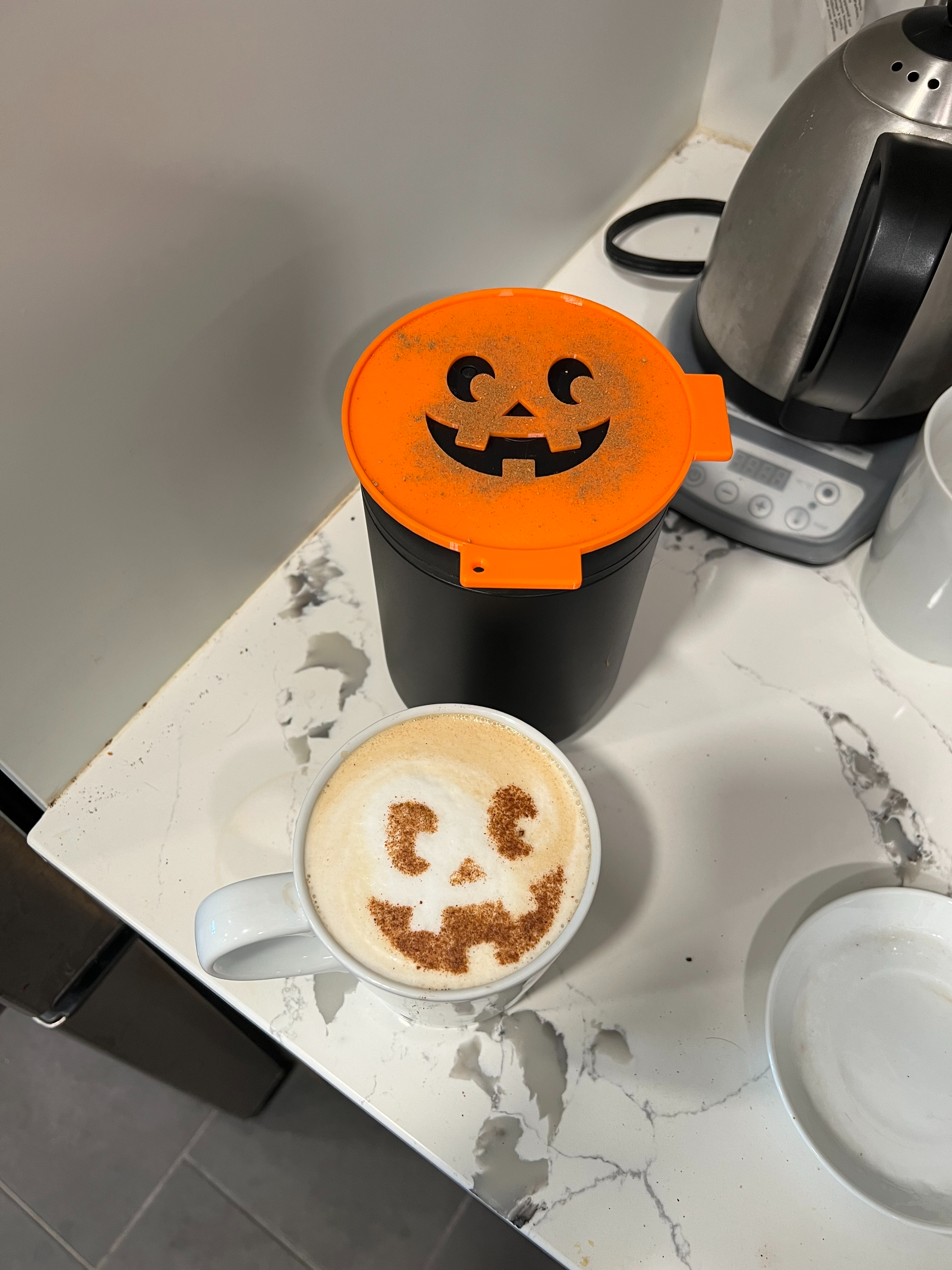Fall Coffee Stencil - (Another) Jack-O'-Lantern