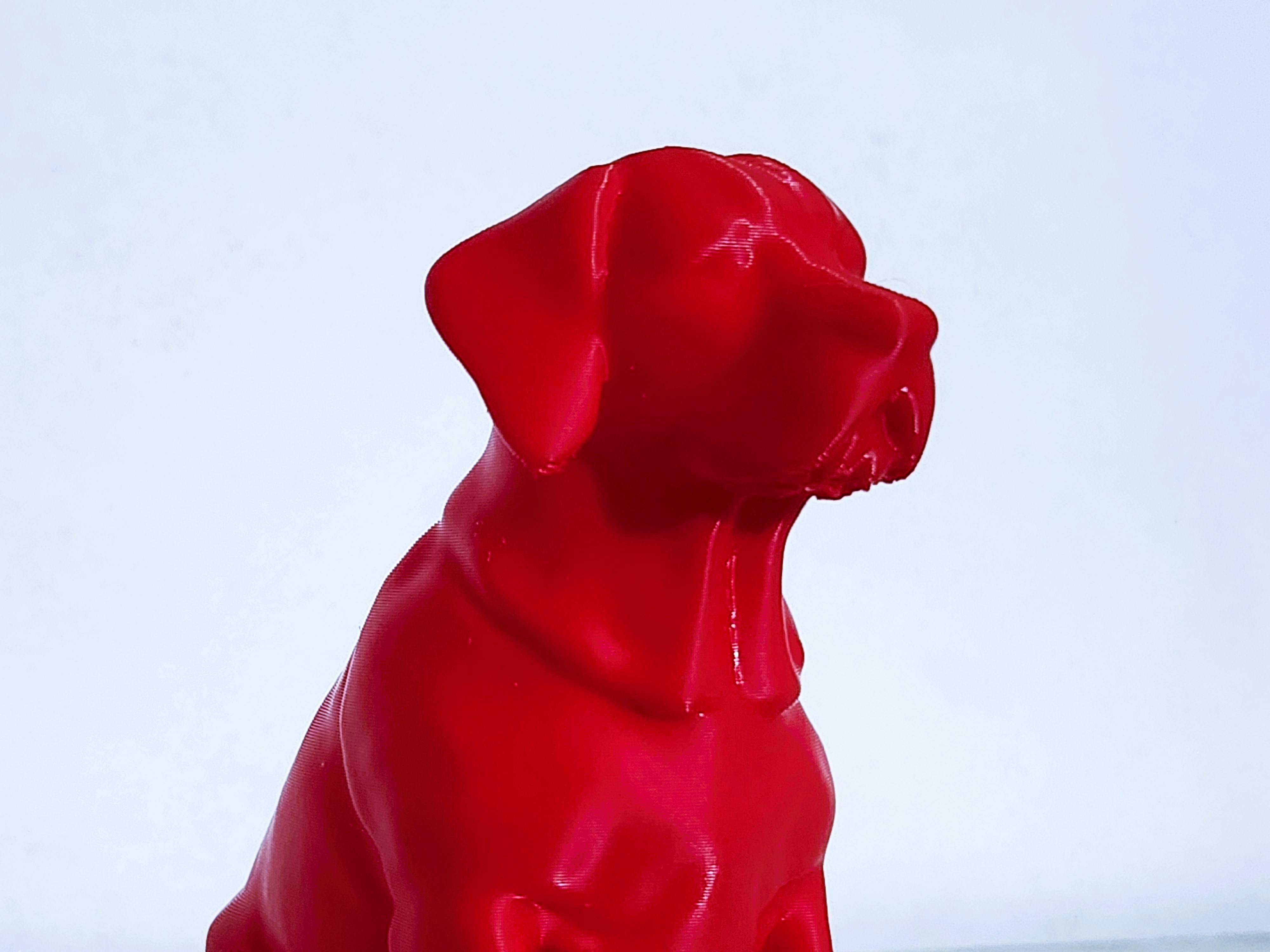 Seated labrador figure