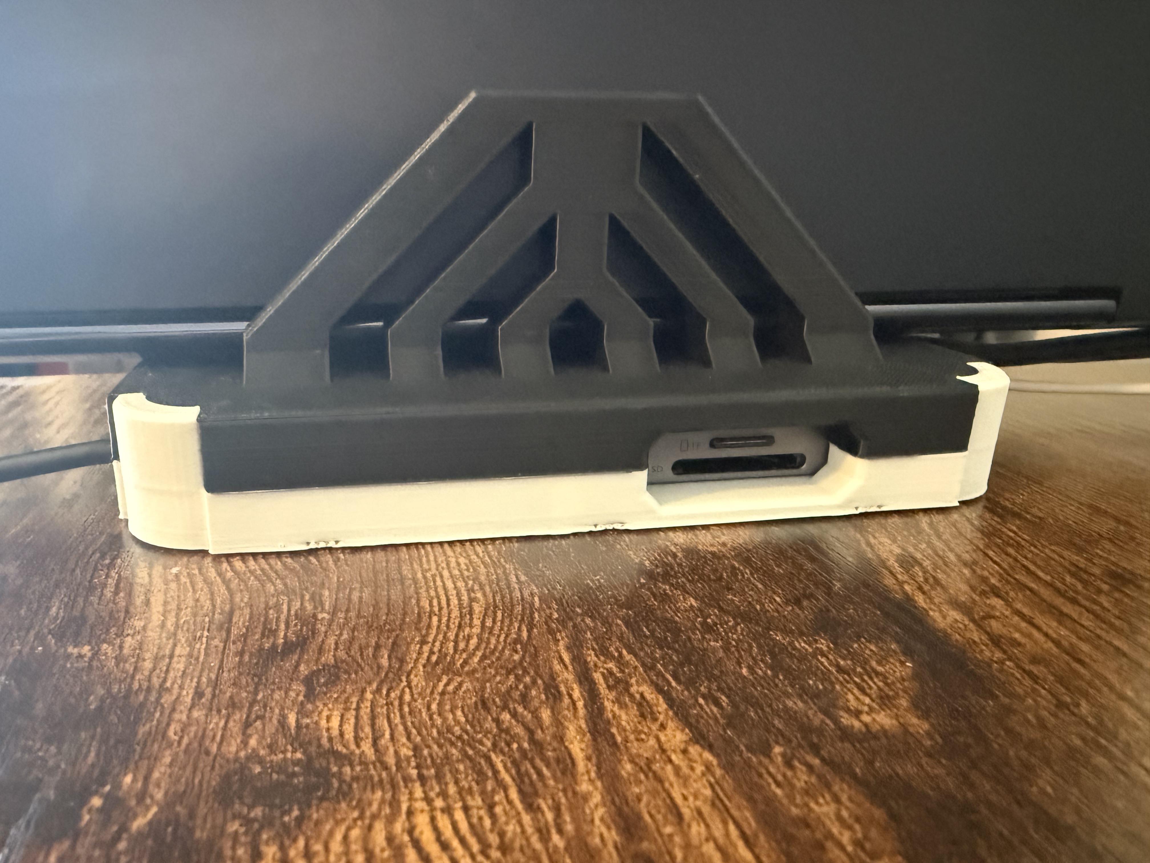Dual Vertical Laptop Stand and Anker USB-C hub holder. — thumbnail 3