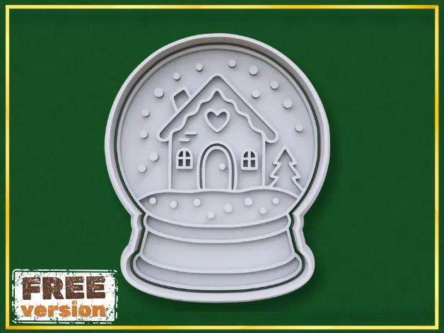 Snow Globe with House Cookie Cutter