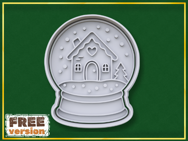 Snow Globe with House Cookie Cutter