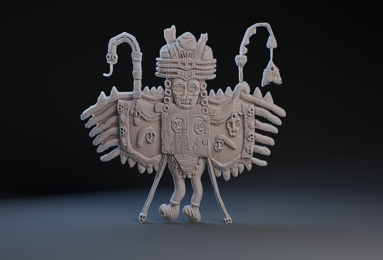 Paracas Cloak, Textile Figurine.