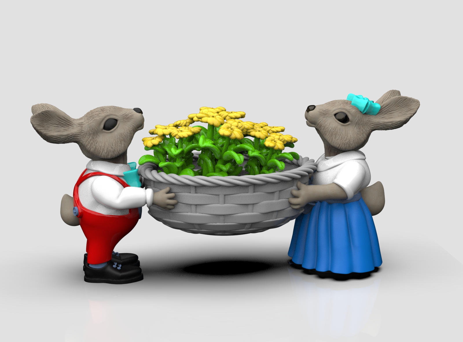 garden rabbits — miniatura 6
