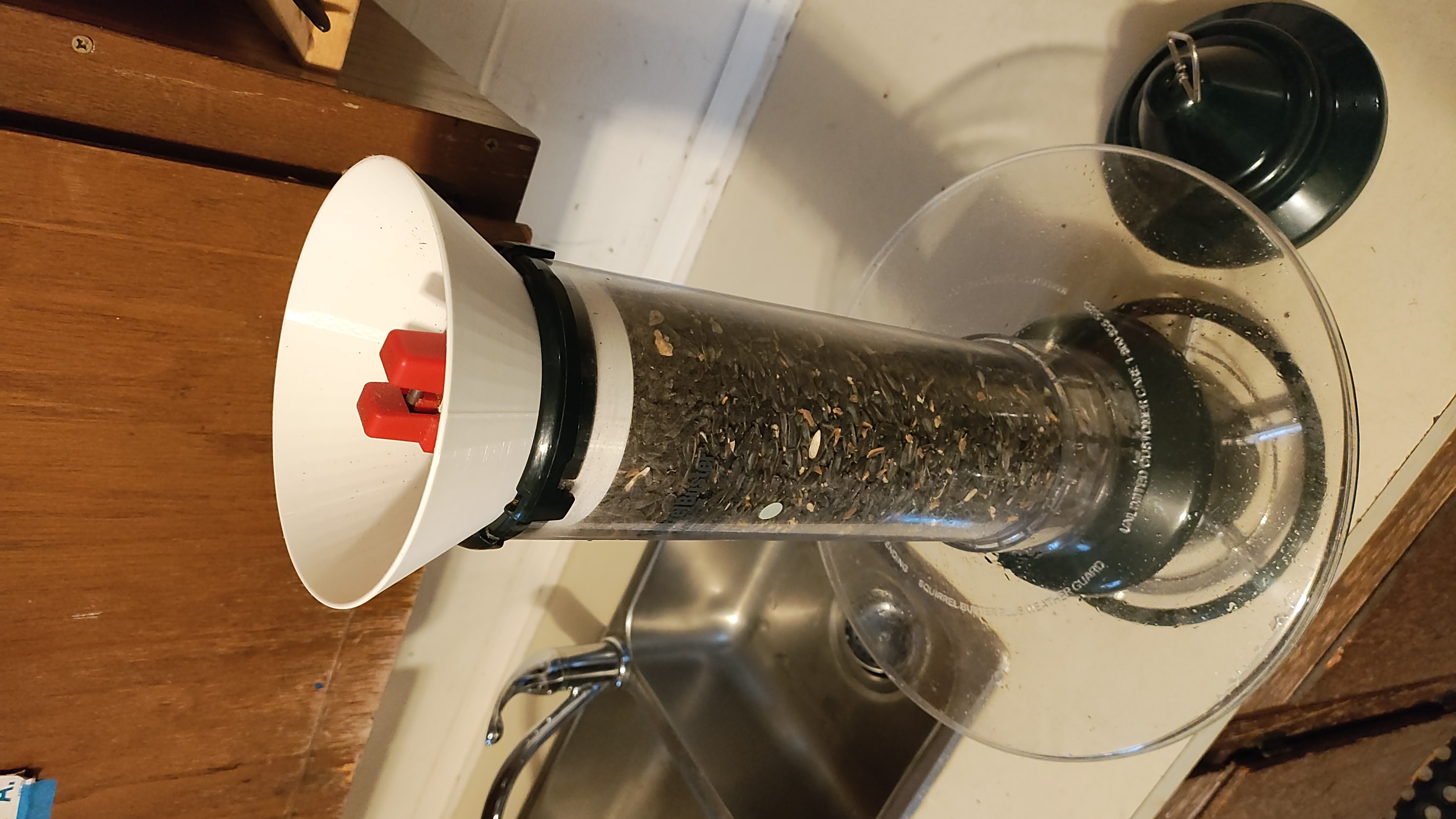 Funnel for Filling Bird Feeder with Seeds