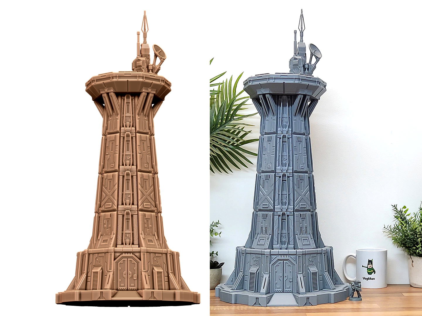 Free Sci-Fi Drone Control Room STL – The Relay Spire
