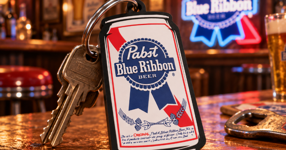 Crack Open Some Nostalgia with This Pabst Blue Ribbon Keychain! by ...