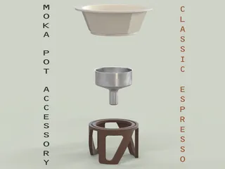 Moka Pot Coffee Funnel & Filter Holder