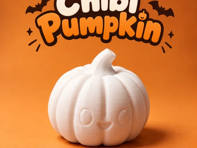 Cute Chibi Pumpkin | Easy 3D Printable Decoration