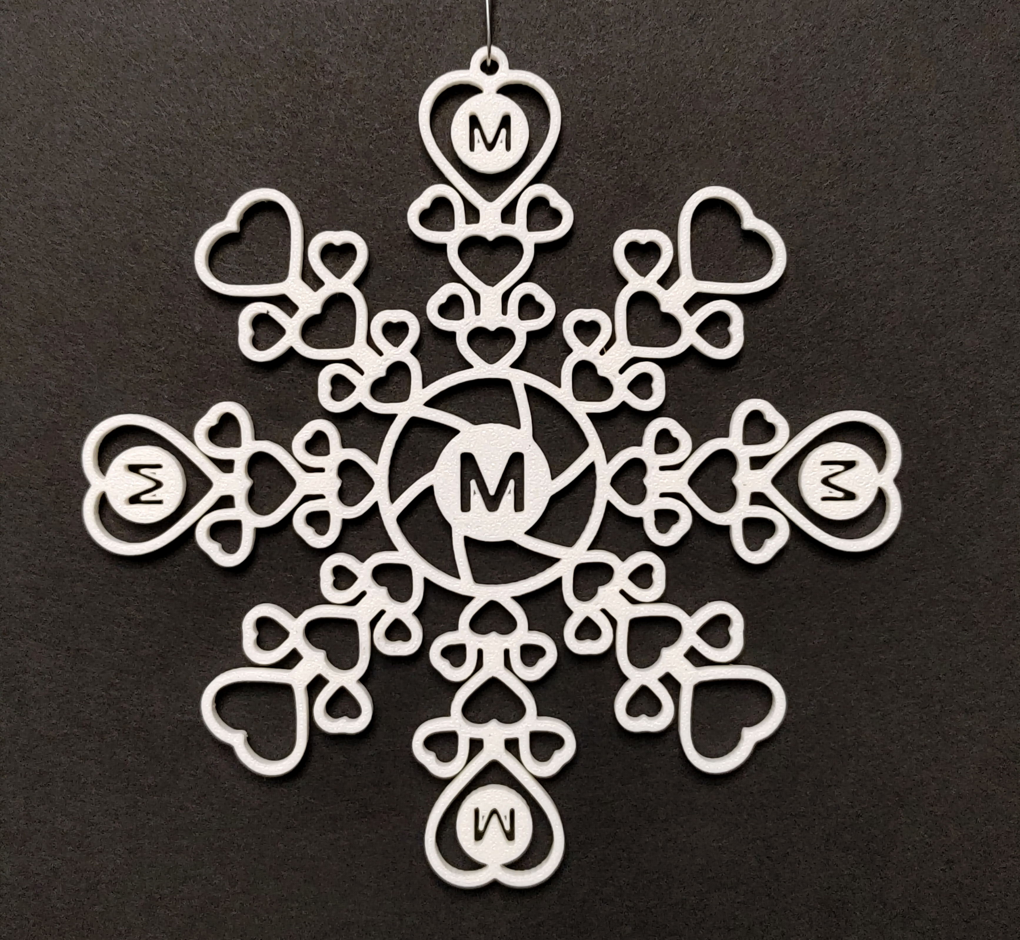MakerDeck Love Snowflake Ornament