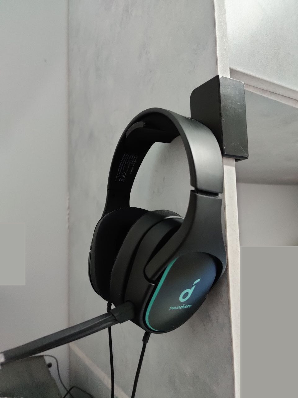 Headphone Desk Wall Mount by masu Download free STL model