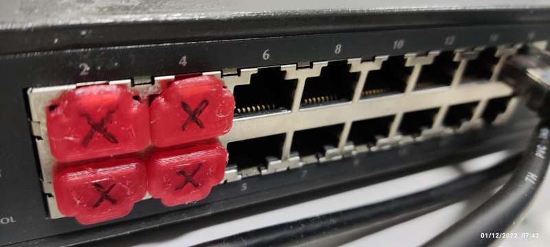 RJ45 bad port indicator Cover