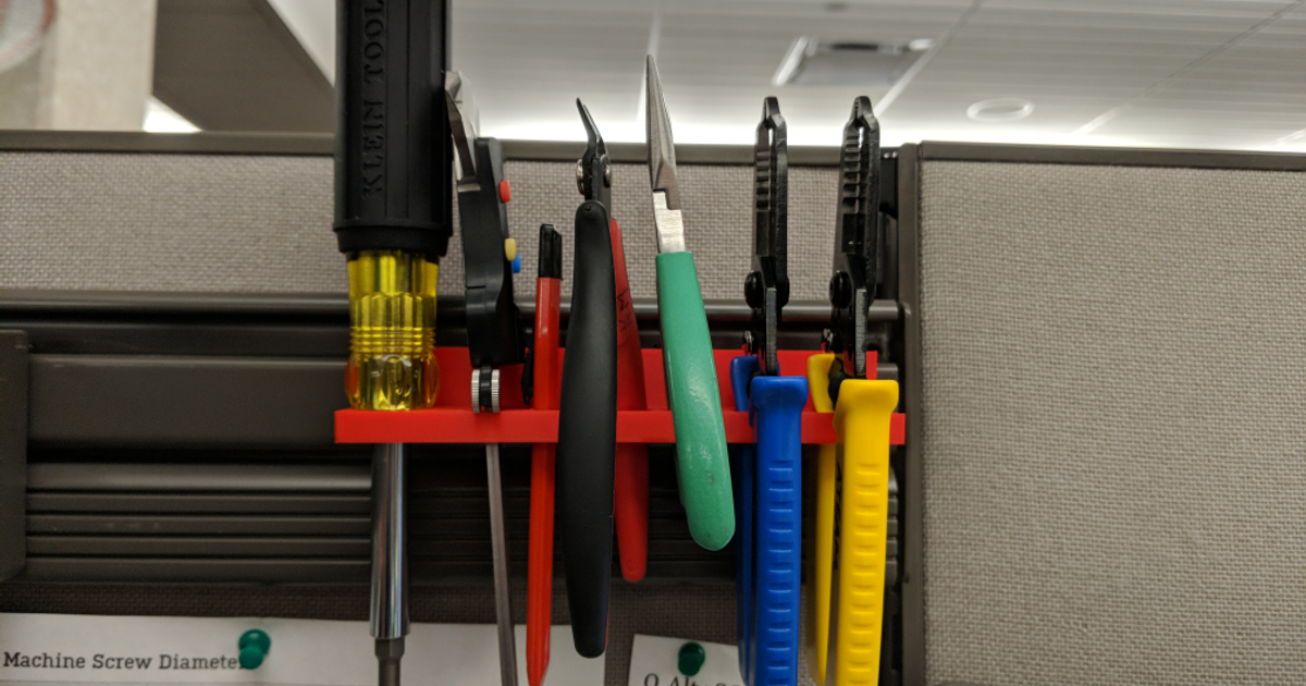 Cubicle rail tool holder by meie1kyl Download free STL model
