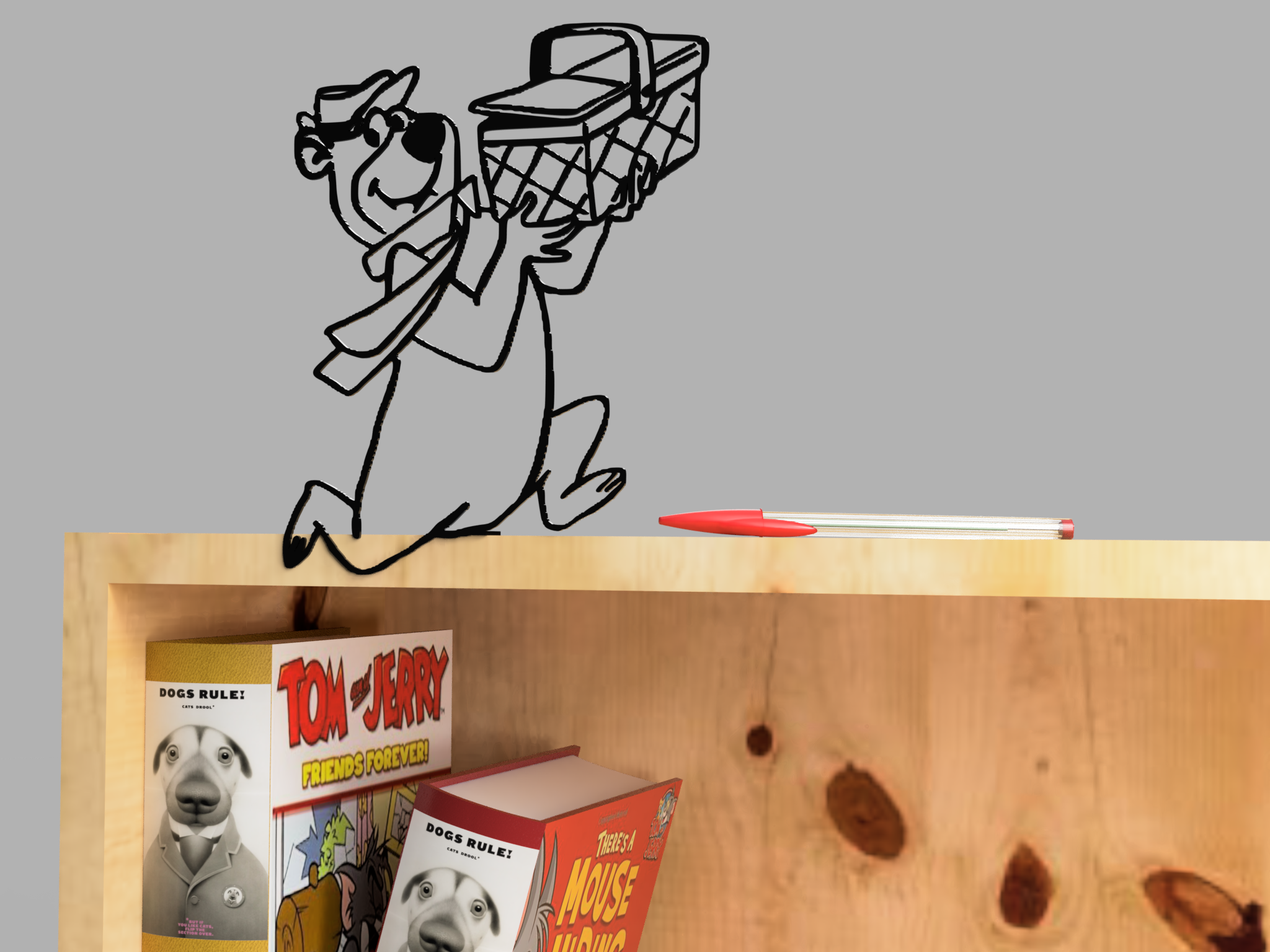 Yogi Bear stealing a picnic basket by Joe Download free STL model