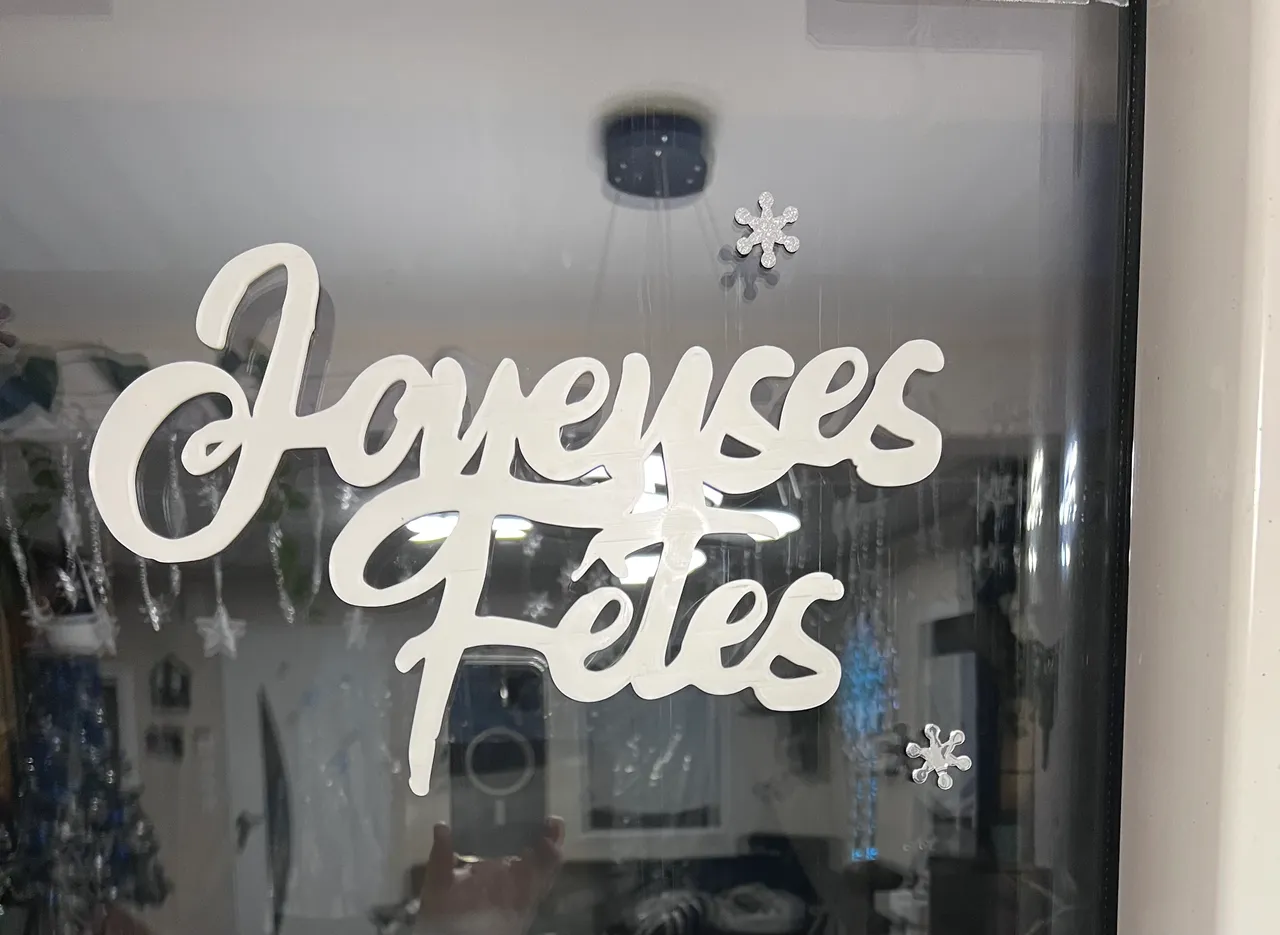 Ecriture joyeuses fetes by PhenixPapillon | Download free STL model |  Printables.com