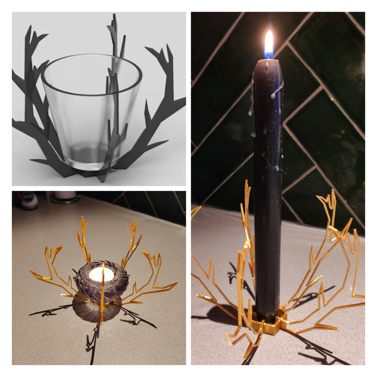 tealight or candle holder antlers + upgrade