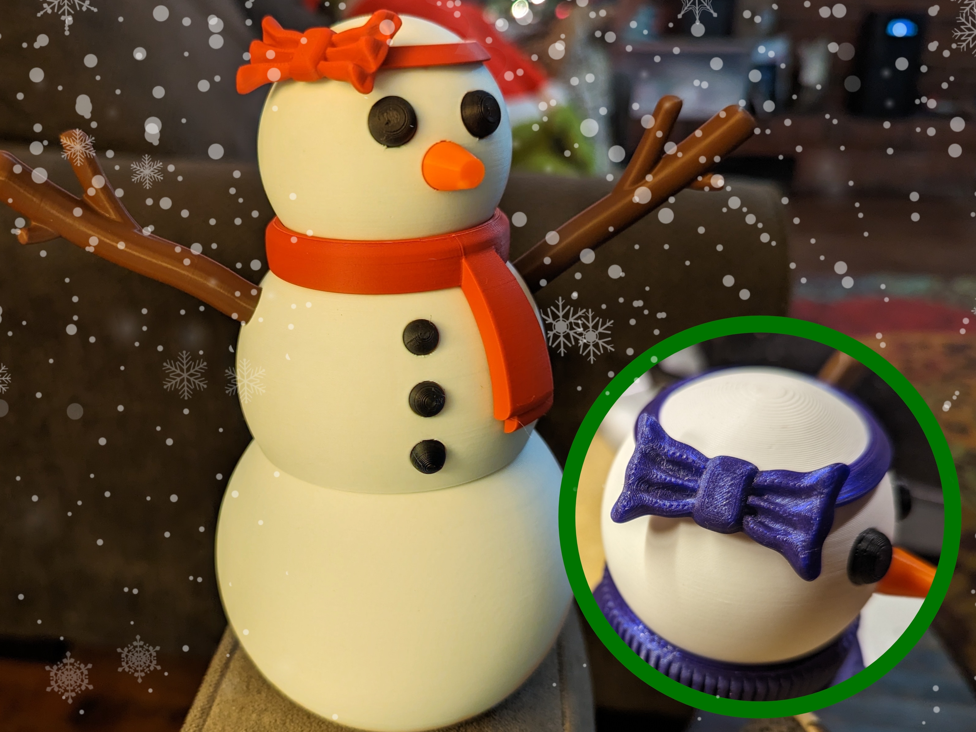 Bow for Giant Snowman Fidget 3D model thumbnail