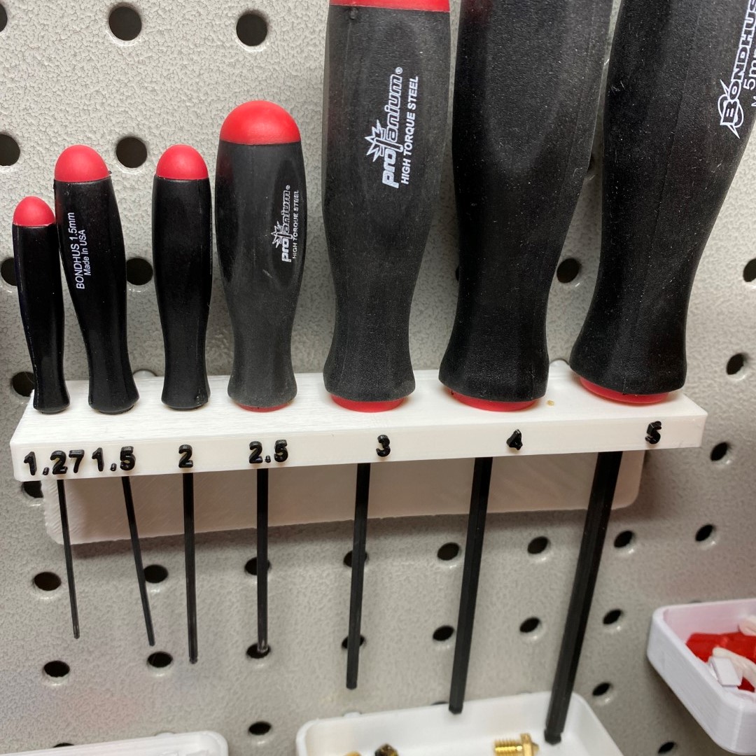 Pegboard Holder for Hex Drivers