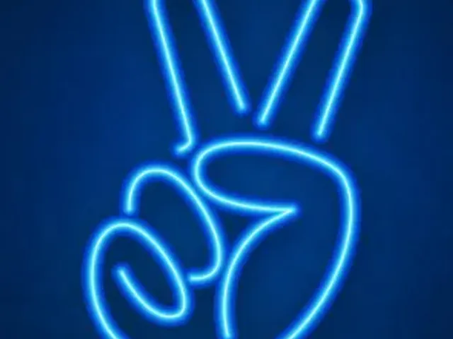Neon Peace Sign