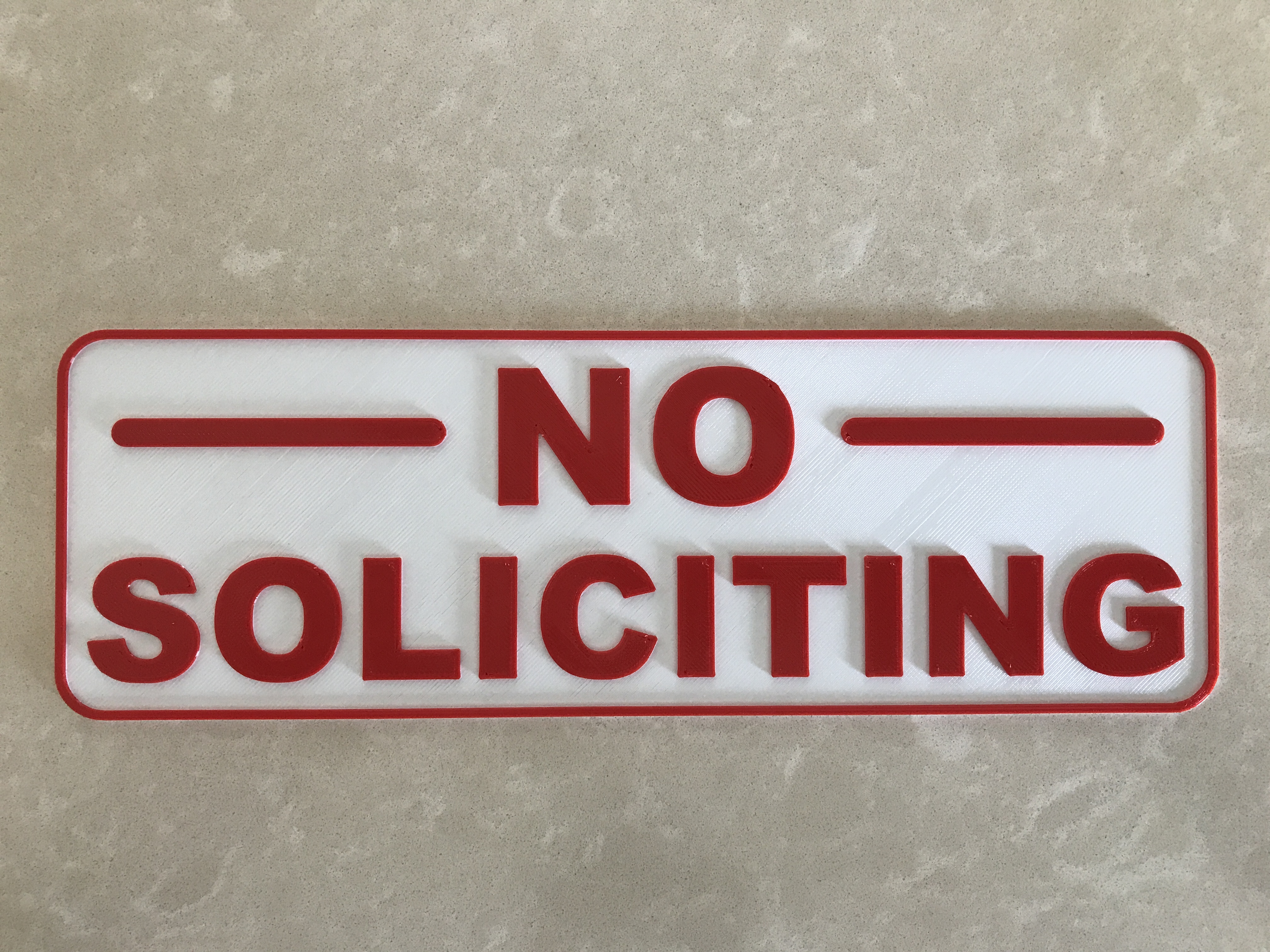 No Soliciting Sign
