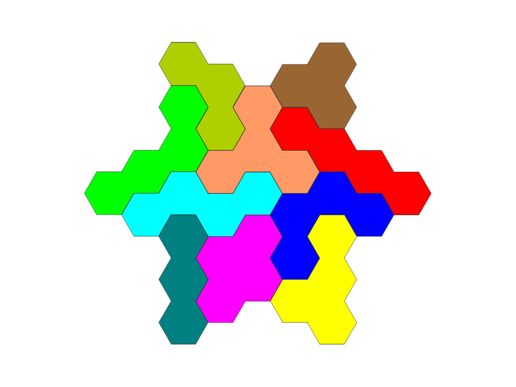 Miniatura 7 do modelo 3D Tetrahex Puzzle