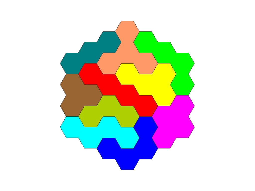 Miniatura 6 do modelo 3D Tetrahex Puzzle