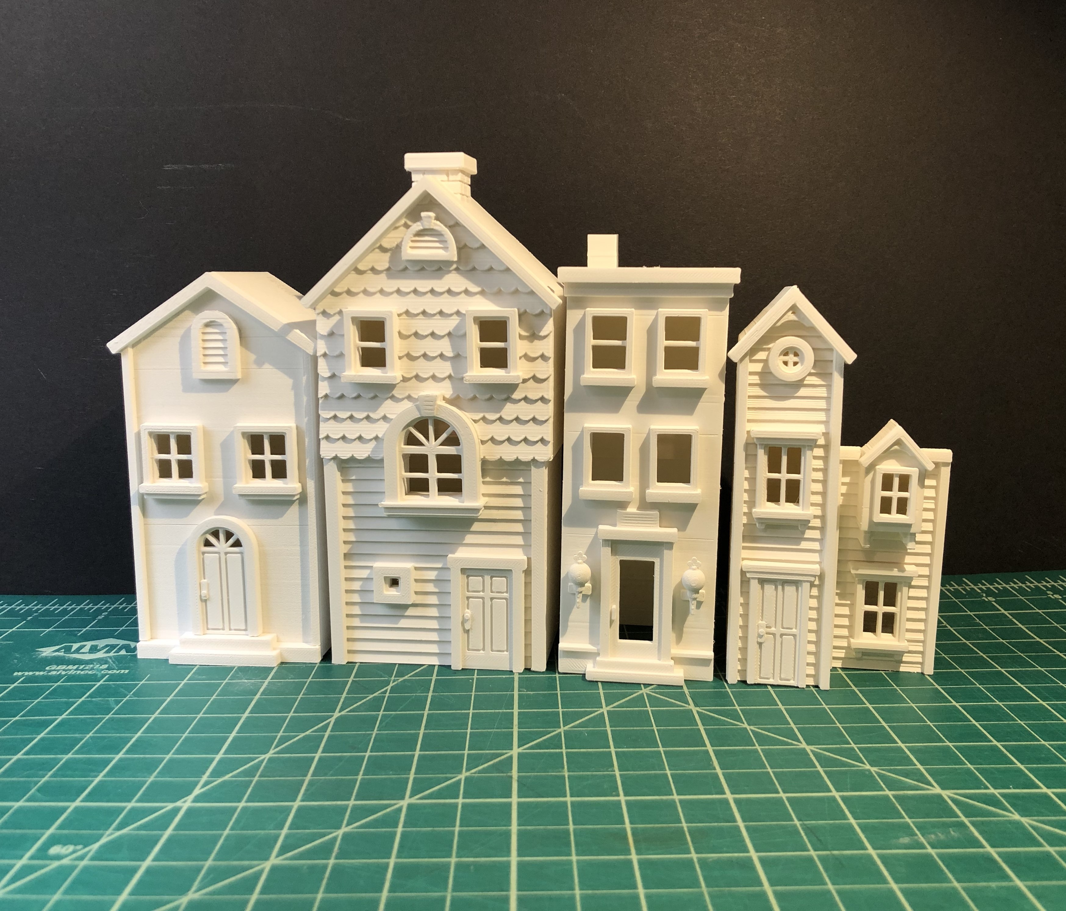 Christmas Row Houses By Minimakerspace Download Free Stl Model