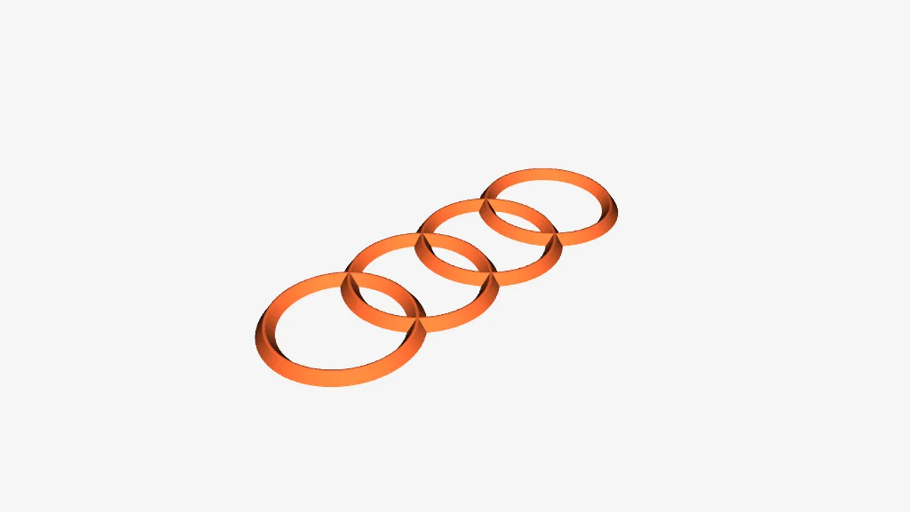 3D Printed Audi logo by voronzov