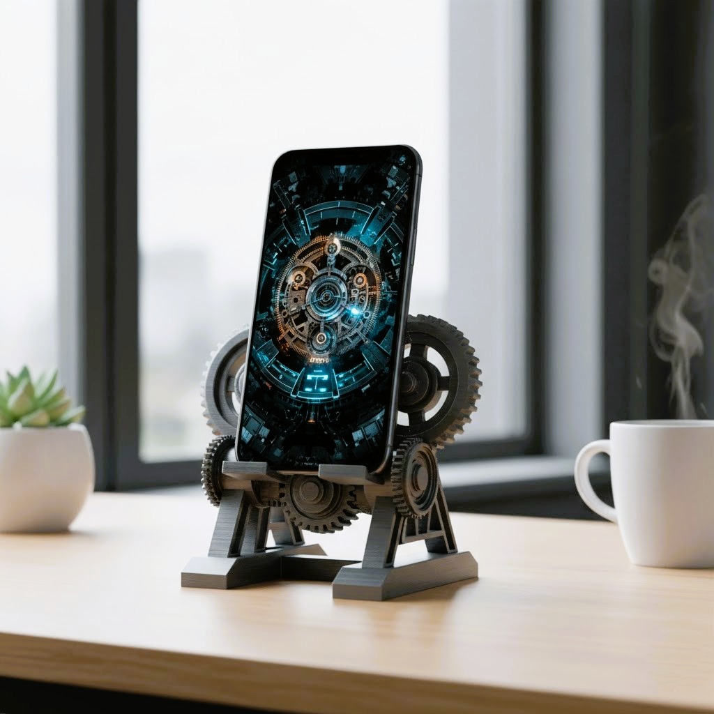 Gears of Time Phone Holder - Tech Aesthetic