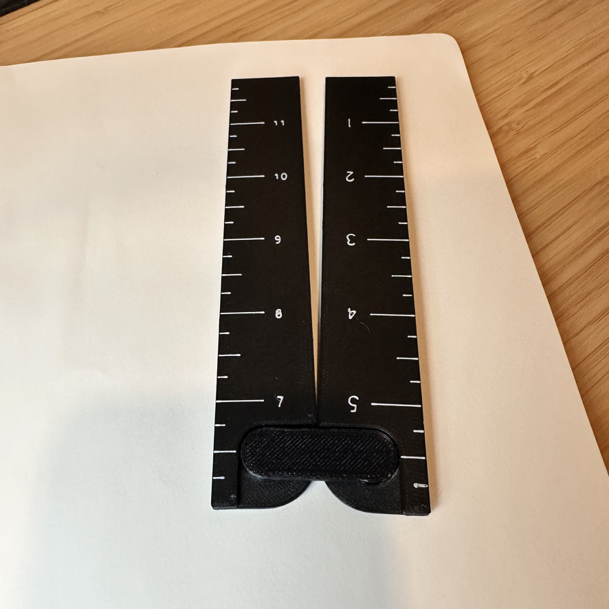 Folding 12 inch Ruler by Will V | Download free STL model | Printables.com