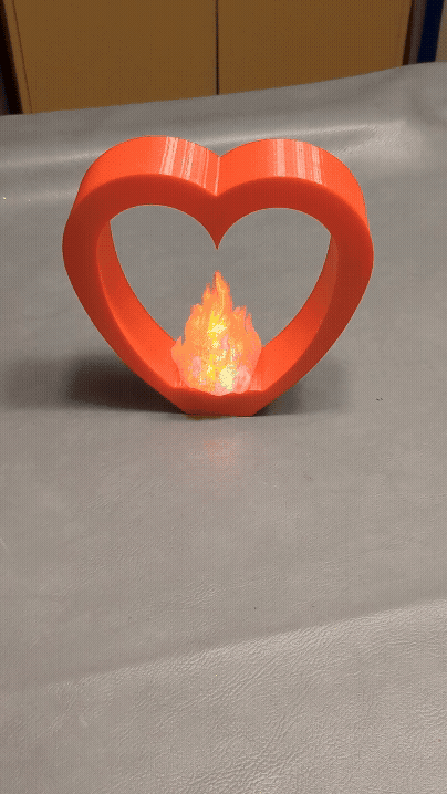 Burning Heart flashing LEDs