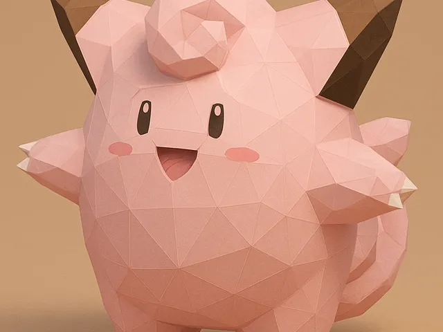 #035 Clefairy – Low Poly Pokémon