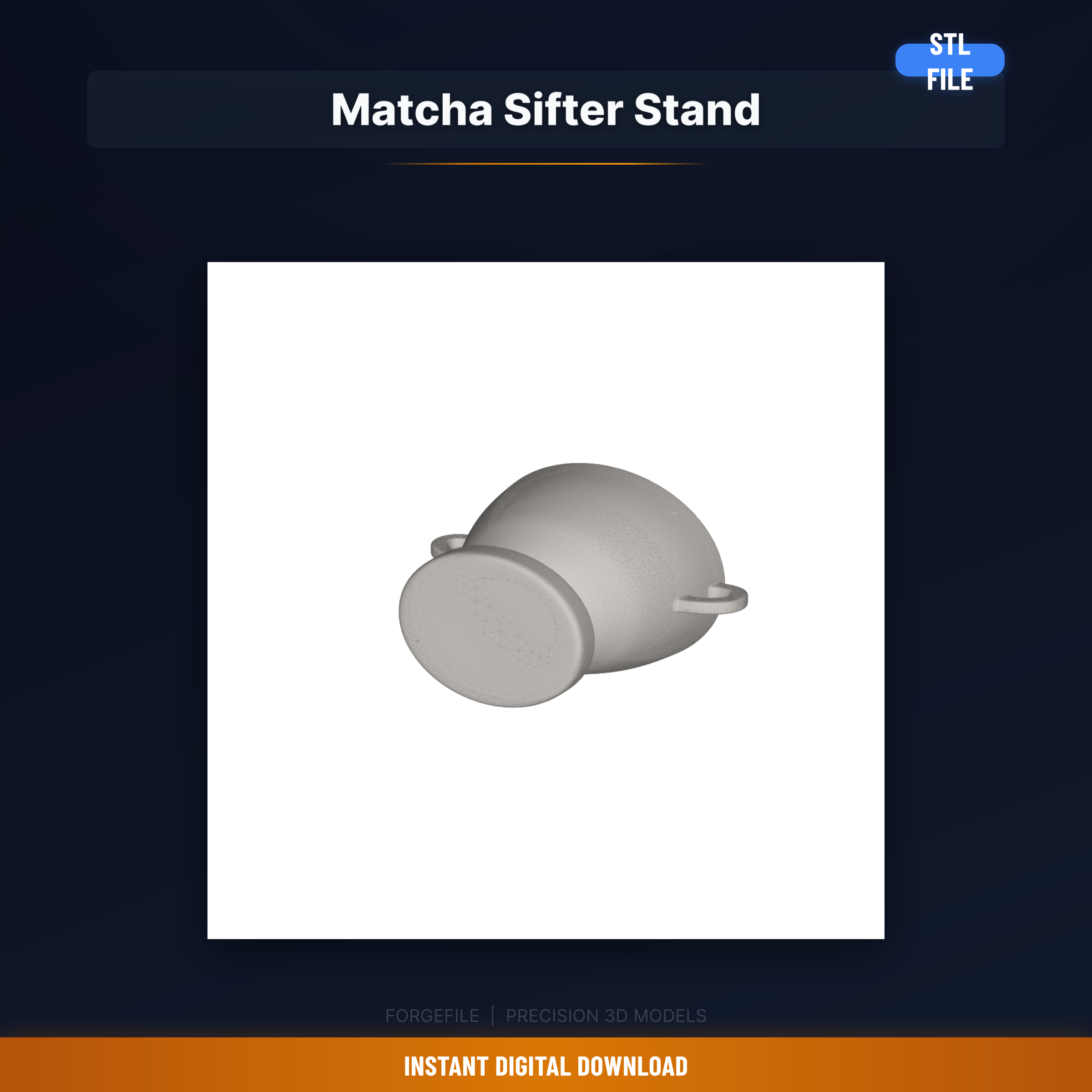 Matcha Powder Sifter Holder, Keeps Sifter Upright, Preparation Station - 3D Printable STL File