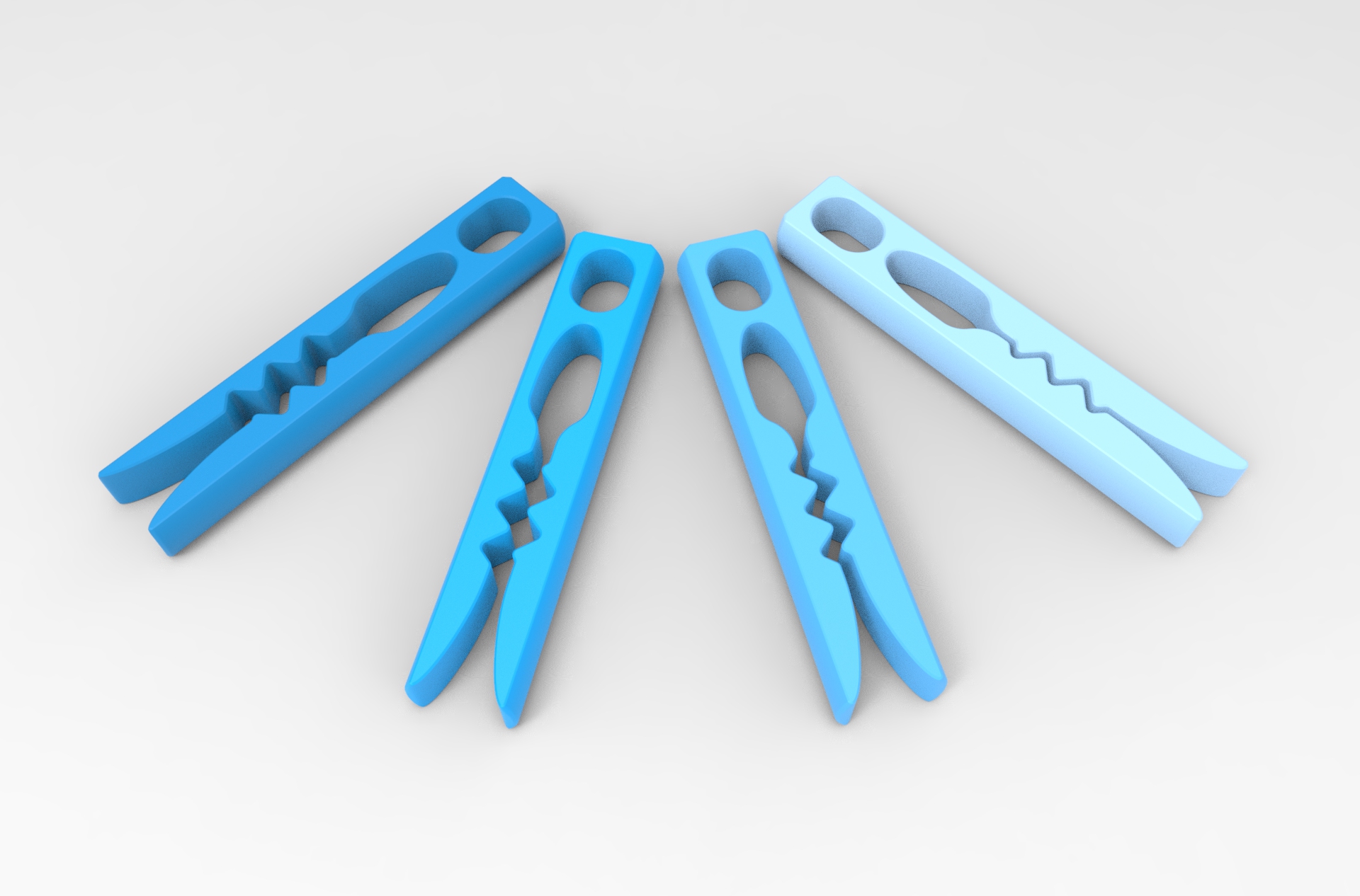 Miniatura 3 do modelo 3D Springless Clothespin