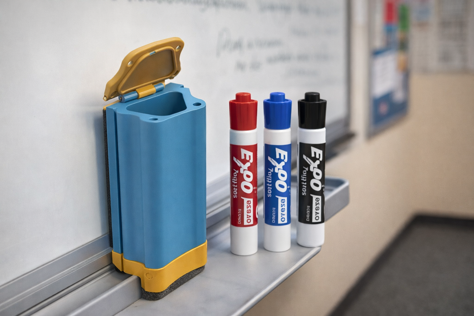 Whiteboard eraser case for dry markers
