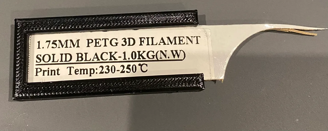 Filament tag holder and cut out frame 20x60mm by Ovland3D | Download ...