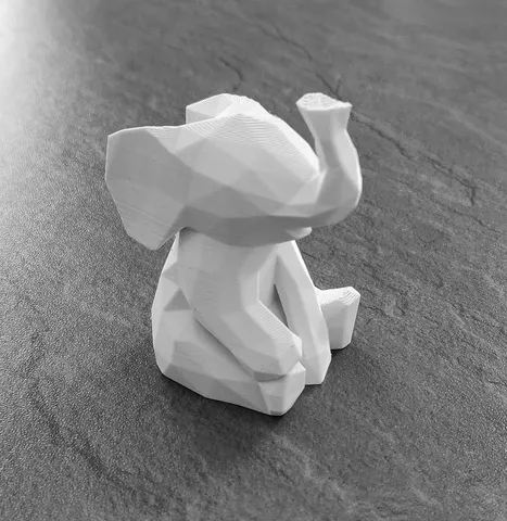 Cute Low Poly Baby Elephant