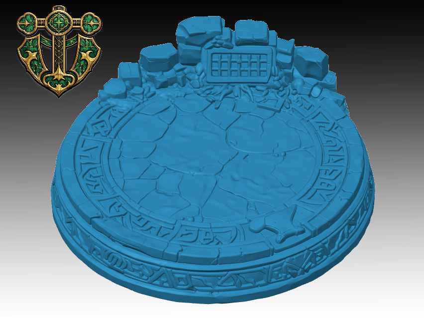 Dwarven Style Miniature Base