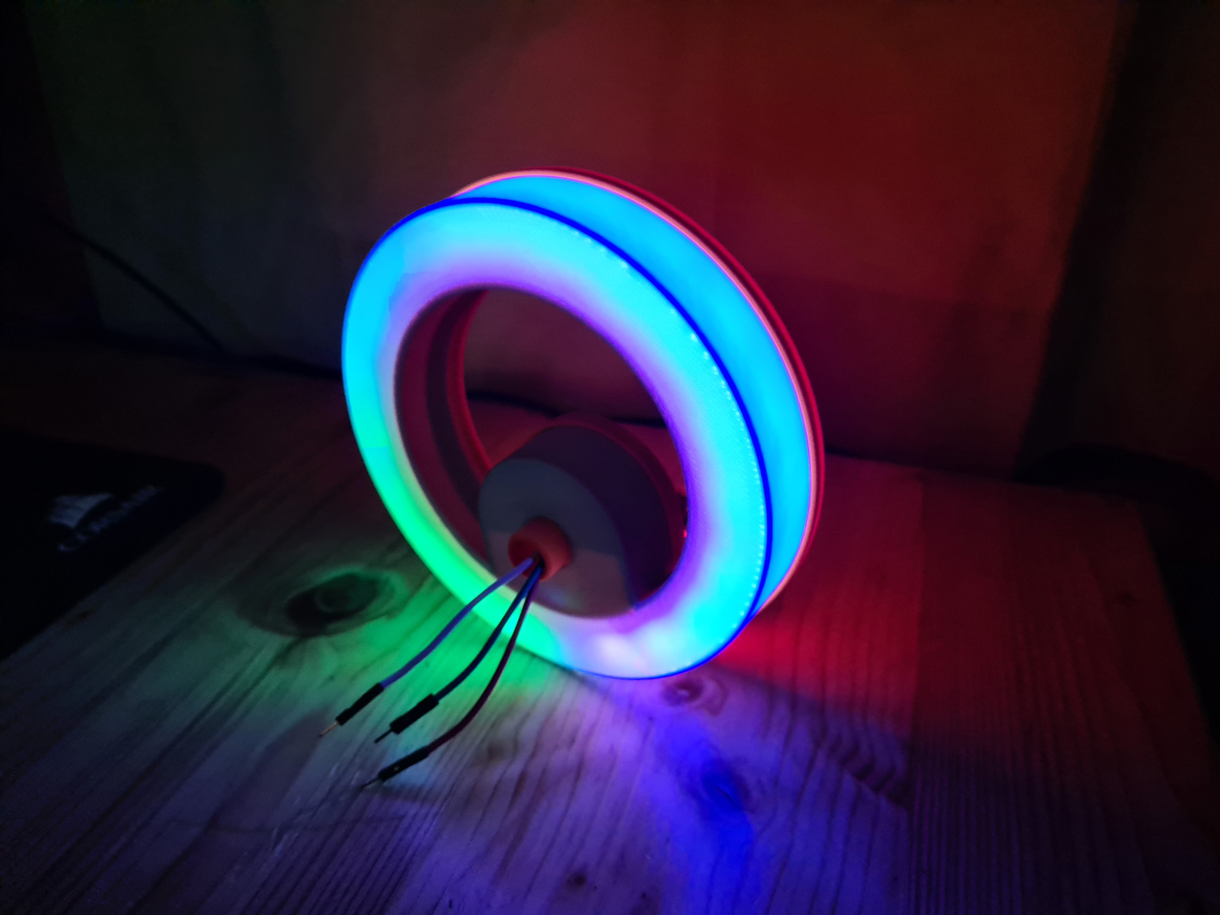 Miniatura 6 do modelo 3D Wing Lamp (update Ring Element) Stack and Rotatable (Video)
